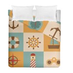 Nautical Elements Collection Duvet Cover Double Side (Full/ Double Size)