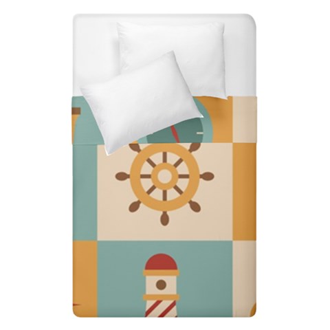 Nautical Elements Collection Duvet Cover Double Side (Single Size) from ArtsNow.com