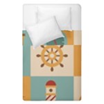 Nautical Elements Collection Duvet Cover Double Side (Single Size)