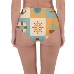 Reversible High-Waist Bikini Bottoms 