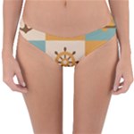 Nautical Elements Collection Reversible Hipster Bikini Bottoms