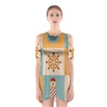 Nautical Elements Collection Shoulder Cutout One Piece Dress