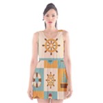 Nautical Elements Collection Scoop Neck Skater Dress
