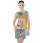 Nautical Elements Collection Drawstring Hooded Dress