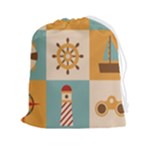 Nautical Elements Collection Drawstring Pouch (2XL)