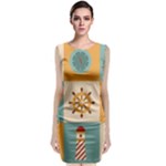 Nautical Elements Collection Classic Sleeveless Midi Dress