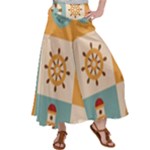 Nautical Elements Collection Women s Satin Palazzo Pants