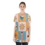 Nautical Elements Collection Skirt Hem Sports Top