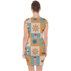 Capsleeve Drawstring Dress  