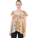 Nautical Elements Collection Lace Front Dolly Top