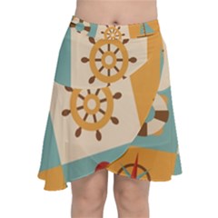 Chiffon Wrap Front Skirt 