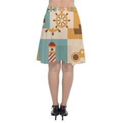Chiffon Wrap Front Skirt 