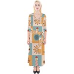 Nautical Elements Collection Quarter Sleeve Wrap Maxi Dress