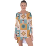 Nautical Elements Collection Asymmetric Cut-Out Shift Dress