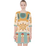 Nautical Elements Collection Quarter Sleeve Pocket Dress