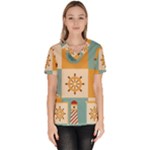 Nautical Elements Collection Women s V-Neck Scrub Top