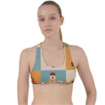 Nautical Elements Collection Criss Cross Racerback Sports Bra