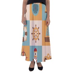 Flared Maxi Skirt 
