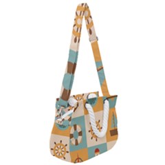 Rope Handles Shoulder Strap Bag 