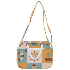 Rope Handles Shoulder Strap Bag 