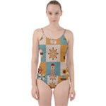 Nautical Elements Collection Cut Out Top Tankini Set