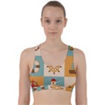 Nautical Elements Collection Back Weave Sports Bra