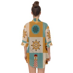Open Front Chiffon Kimono 