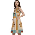 Nautical Elements Collection Sleeveless V-Neck Skater Dress with Pockets