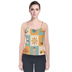 Velvet Spaghetti Strap Top 