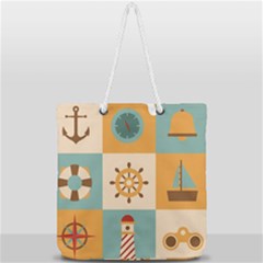 Full Print Rope Handle Tote (Large) 