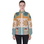 Nautical Elements Collection Women s High Neck Windbreaker