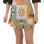 Nautical Elements Collection Fishtail Mini Chiffon Skirt