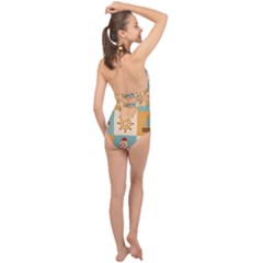 Halter Front Plunge Swimsuit 