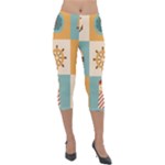 Nautical Elements Collection Lightweight Velour Capri Leggings 
