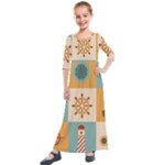 Nautical Elements Collection Kids  Quarter Sleeve Maxi Dress