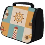Nautical Elements Collection Full Print Travel Pouch (Big)