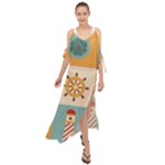 Nautical Elements Collection Maxi Chiffon Cover Up Dress