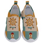 Nautical Elements Collection Kids  Velcro No Lace Shoes