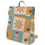 Nautical Elements Collection Flap Top Backpack