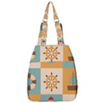 Nautical Elements Collection Center Zip Backpack