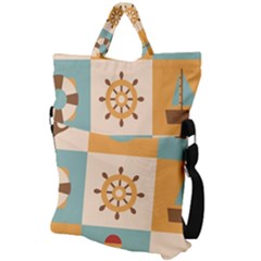 Fold Over Handle Tote Bag 