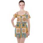Nautical Elements Collection Ruffle Cut Out Chiffon Playsuit