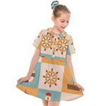 Nautical Elements Collection Kids  Short Sleeve Shirt Dress