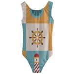 Nautical Elements Collection Kids  Cut-Out Back One Piece Swimsuit