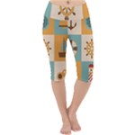 Nautical Elements Collection Lightweight Velour Cropped Yoga Leggings