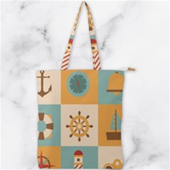 Double Zip Up Tote Bag 