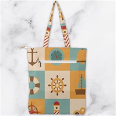 Double Zip Up Tote Bag 