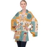 Nautical Elements Collection Long Sleeve Velvet Kimono 