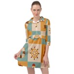 Nautical Elements Collection Mini Skater Shirt Dress