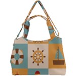 Nautical Elements Collection Double Compartment Shoulder Bag